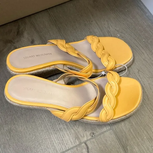 NEW! Stuart Weitzman Mango Twist Espadrille Wedge Sandal - Size 6