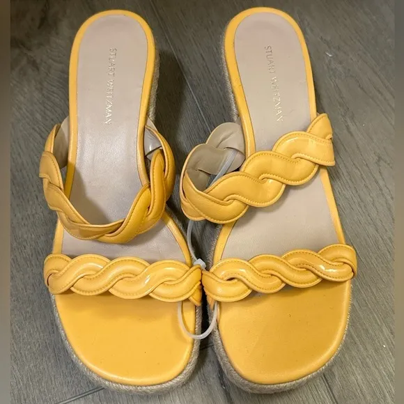 NEW! Stuart Weitzman Mango Twist Espadrille Wedge Sandal - Size 6