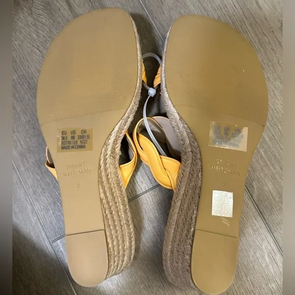 NEW! Stuart Weitzman Mango Twist Espadrille Wedge Sandal - Size 6