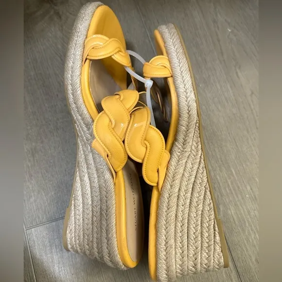 NEW! Stuart Weitzman Mango Twist Espadrille Wedge Sandal - Size 6