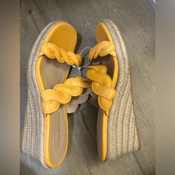 NEW! Stuart Weitzman Mango Twist Espadrille Wedge Sandal - Size 6