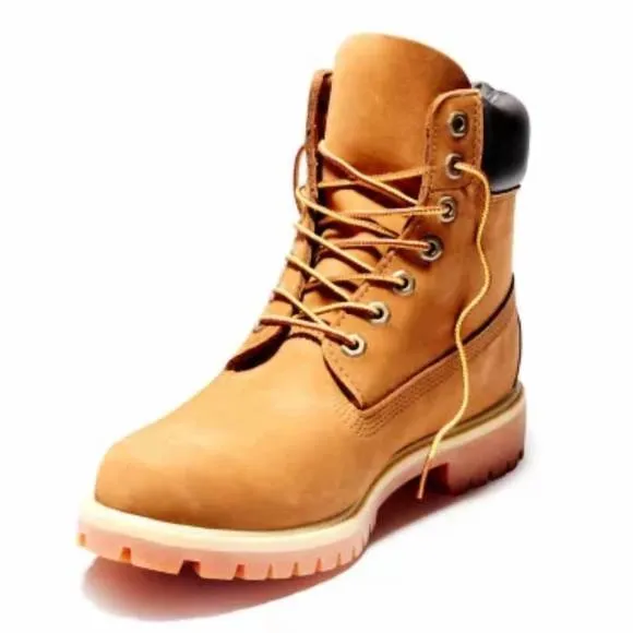 NEW TIMBERLAND men's premium 6&quot; waterproof boots in rust nubuck