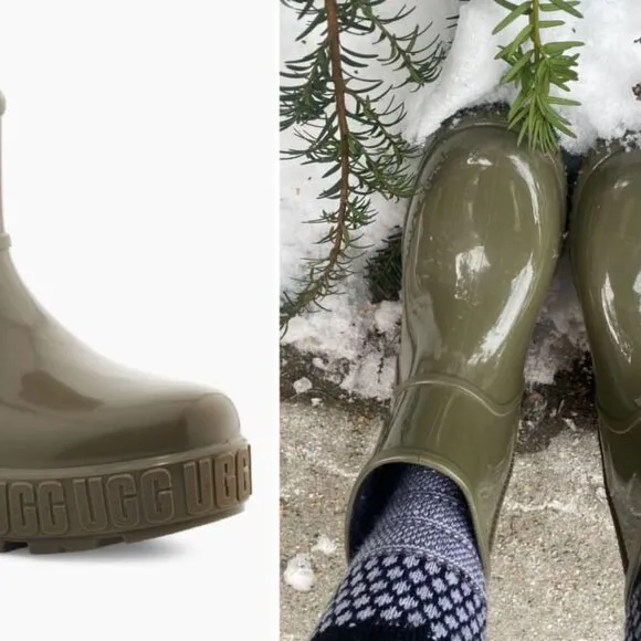 NEW UGG® Australia Drizlita Rain Boots - Waterproof Burnt Olive  For Women 025