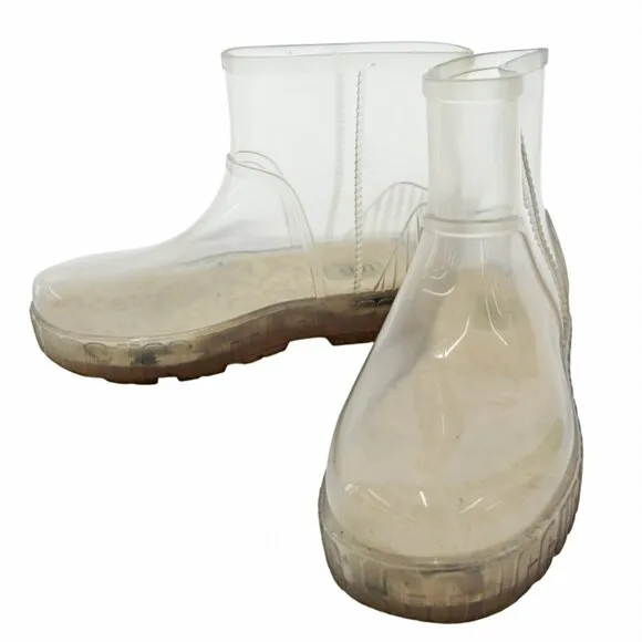 new UGG Clear Rain Boots removablesheepskin insole Branded Platform Drizlita