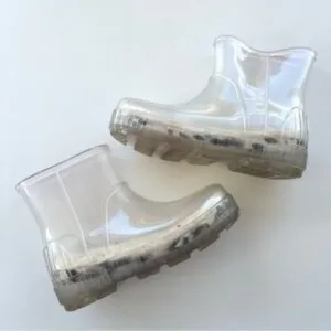 new UGG Clear Rain Boots removablesheepskin insole Branded Platform Drizlita