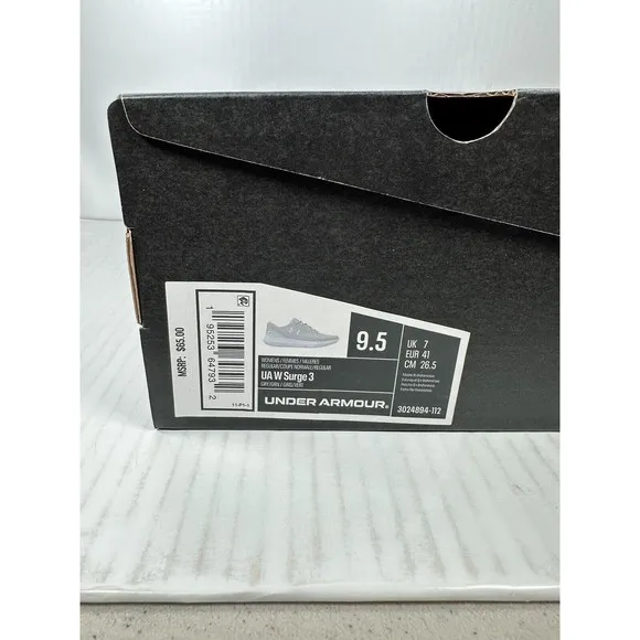 NEW Under Armour Womens Surge 3 Running Shoes Halo Gray 3024894-112
