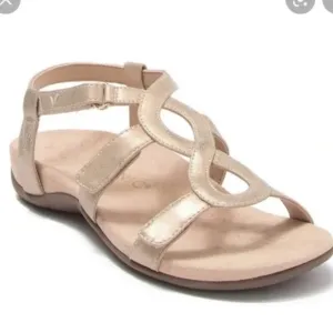 NEW Vionic Jodie Gold Sandals Shoes