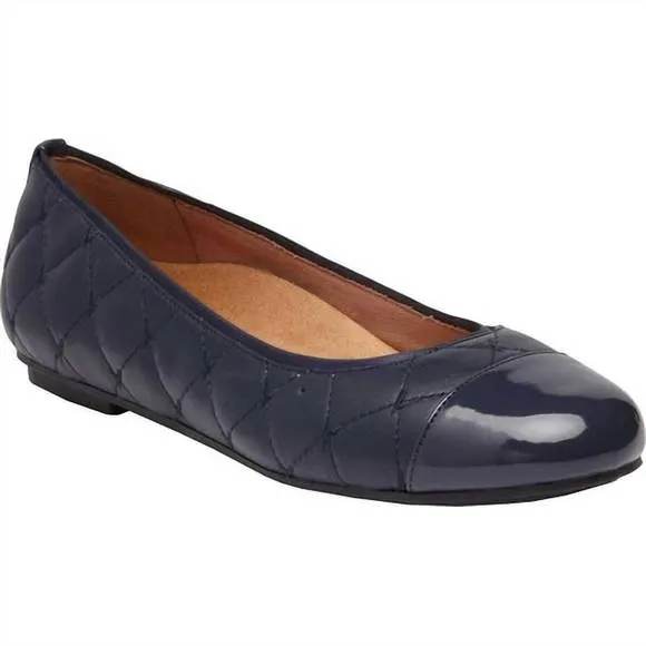 NEW VIONIC women's desiree ballet flat shoes in navy