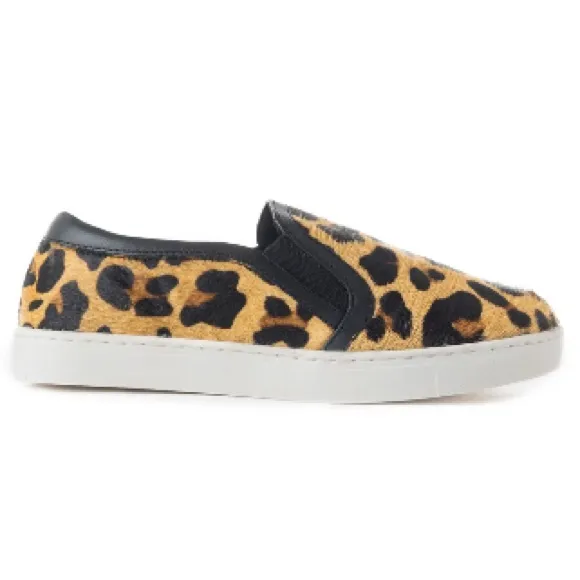 New Womens Leopard Print Slip-On summer sneaker Shoes with western retro cheetah