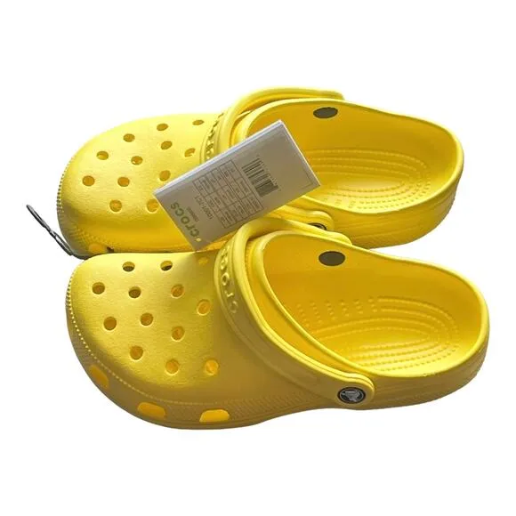 NEW Yellow CROCS CLOG SHOES Mens 6 Womens 8 Sunflower Croc Eur 38 39 NWT