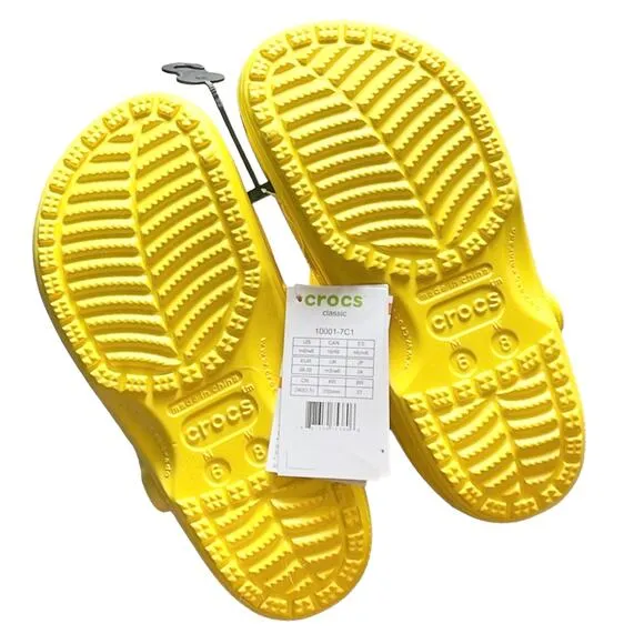 NEW Yellow CROCS CLOG SHOES Mens 6 Womens 8 Sunflower Croc Eur 38 39 NWT
