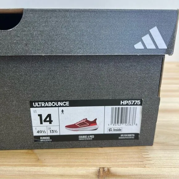 NEW Adidas Ultrabounce Running Shoes Mens 14 Red Better Scarlet White