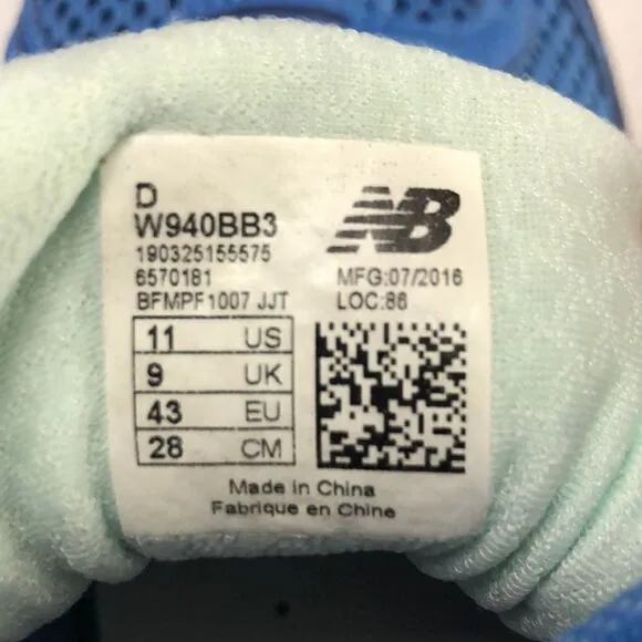 New balance 940V3 womens running shoes size 11