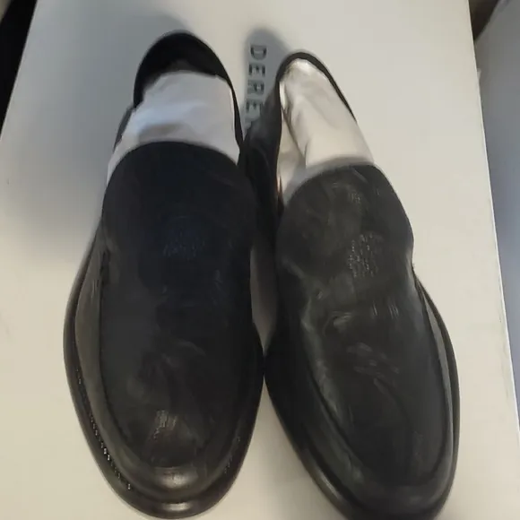 nib $575 Alumnae Women's Black Leather Loafers