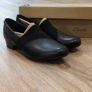 NIB Clarks Women's Black Slip-On Shoes size 8.5 M