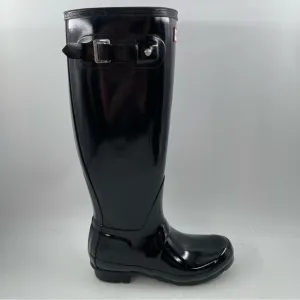 NIB! Hunter Women’s Original Tall Gloss Black Rain Boots - Size 5