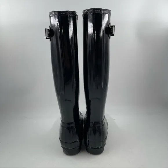 NIB! Hunter Women’s Original Tall Gloss Black Rain Boots - Size 5