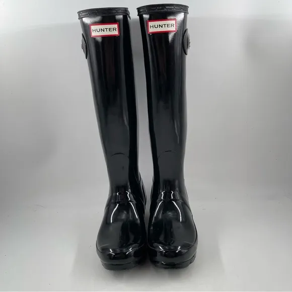 NIB! Hunter Women’s Original Tall Gloss Black Rain Boots - Size 5