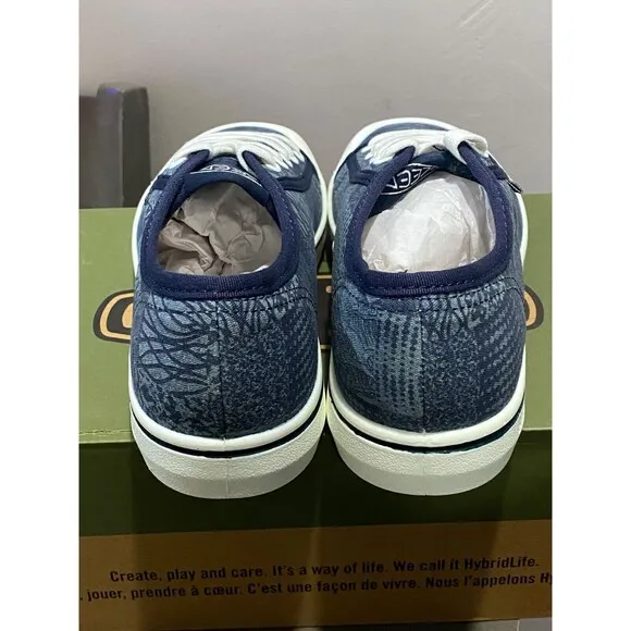 NIB KEEN Elsa Lite Women's 5.5 Navy Blue Patchwork Sneakers Shoes Casual Lace Up