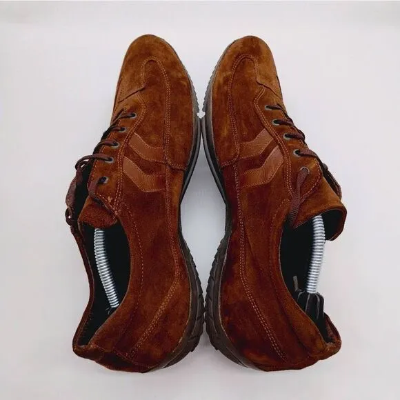 Nicola Benson‎ Brown Leather Italian Made Casual Sneakers Mens Size 12 Shoes