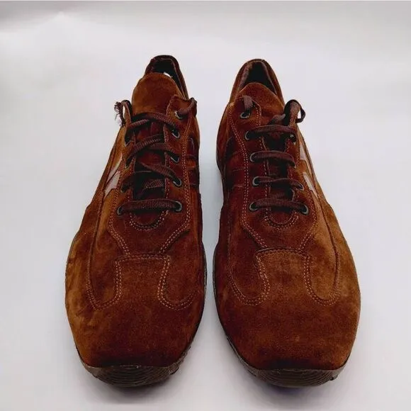 Nicola Benson‎ Brown Leather Italian Made Casual Sneakers Mens Size 12 Shoes