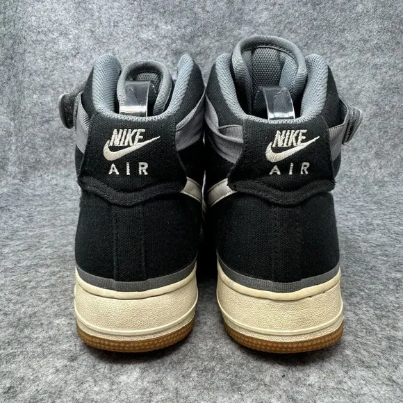 Nike Air Force 1 07 LV8 High Shoes Mens Size 10.5 Black Orange Gum Basketball