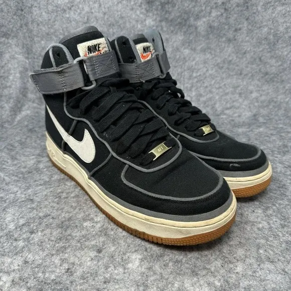 Nike Air Force 1 07 LV8 High Shoes Mens Size 10.5 Black Orange Gum Basketball