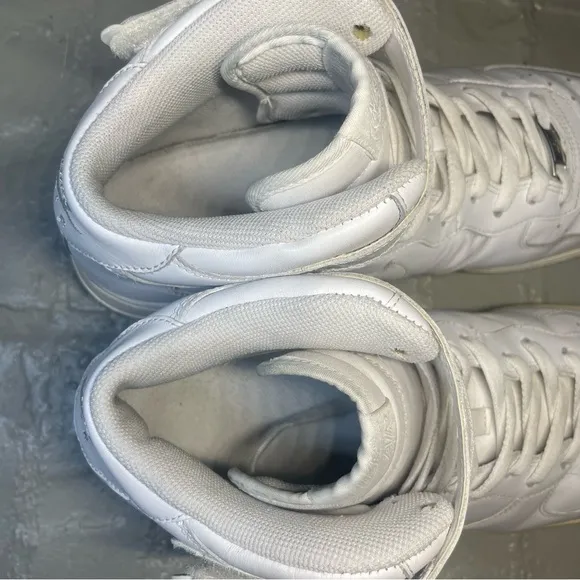Nike Air Force 1 AF1 Mid '07 Triple White Sneakers Shoes size 13