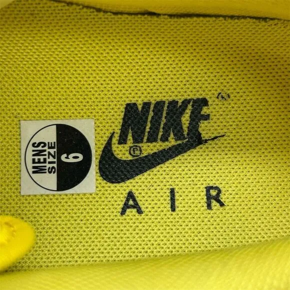 Nike Air Force 1 Bright Yellow Snakeskin Low Men's Sneakers Size 6 Casual