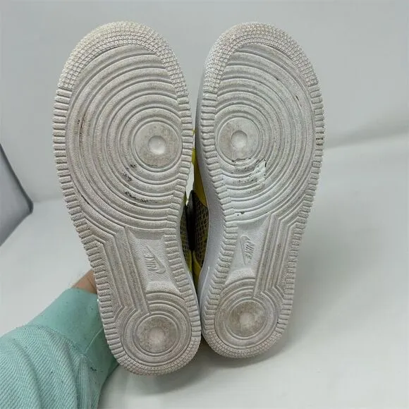 Nike Air Force 1 Bright Yellow Snakeskin Low Men's Sneakers Size 6 Casual