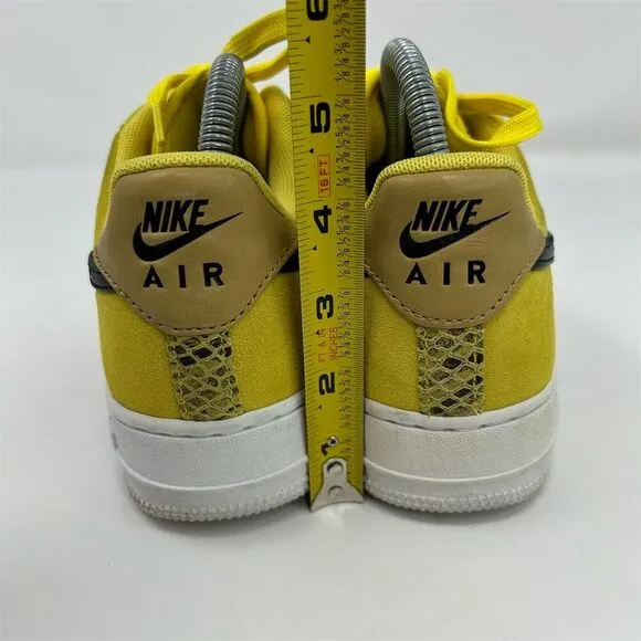 Nike Air Force 1 Bright Yellow Snakeskin Low Men's Sneakers Size 6 Casual