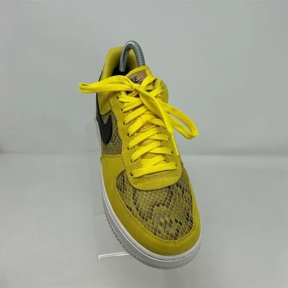 Nike Air Force 1 Bright Yellow Snakeskin Low Men's Sneakers Size 6 Casual