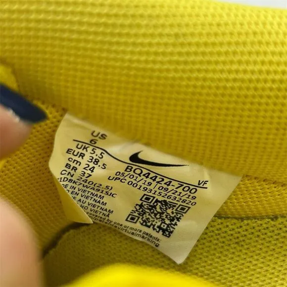 Nike Air Force 1 Bright Yellow Snakeskin Low Men's Sneakers Size 6 Casual
