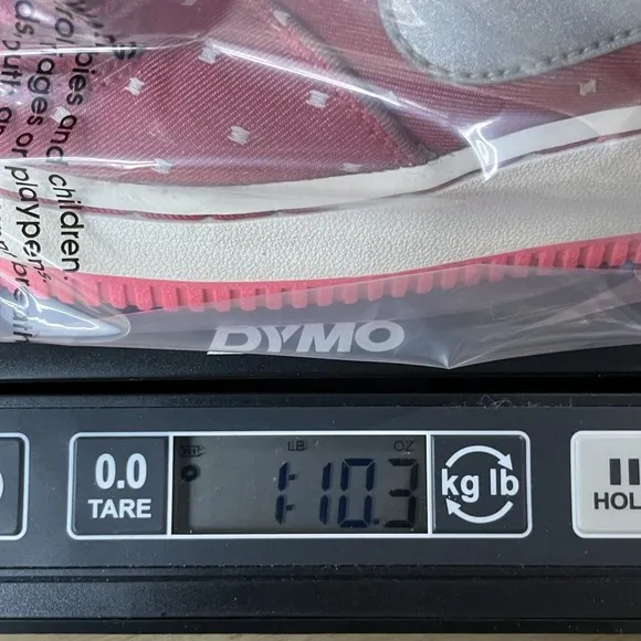 Nike Air Force 1 Shoes Youth 6.5 Red Pink Dot Canvas Sports Casual Streetwear