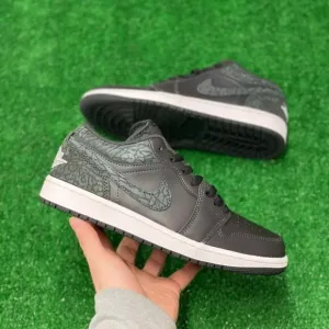 Nike Air Jordan 1 Low SE Mens Casual Sneaker Shoes Black FB9907-001 VNDS Size 7
