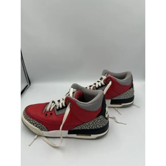 Nike Air Jordan 3 Retro SE (GS) ‘Unite’ Fire Red Cement Grey CQ0488-600 Sz: 5.5Y