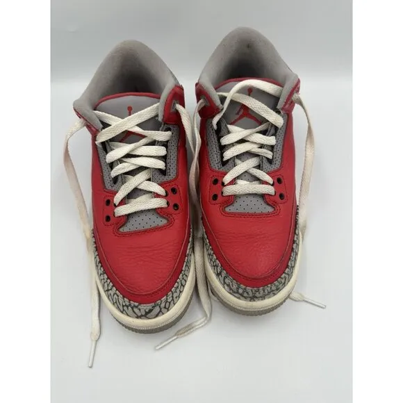 Nike Air Jordan 3 Retro SE (GS) ‘Unite’ Fire Red Cement Grey CQ0488-600 Sz: 5.5Y