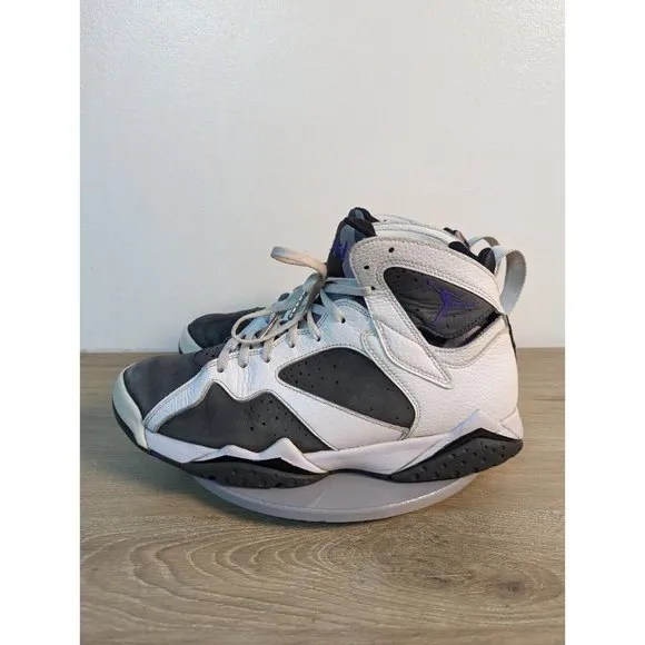 Nike Air Jordan 7 Retro &quot;Flint 2021&quot; Men's Size 11 White/Grey/Purple CU9307-100