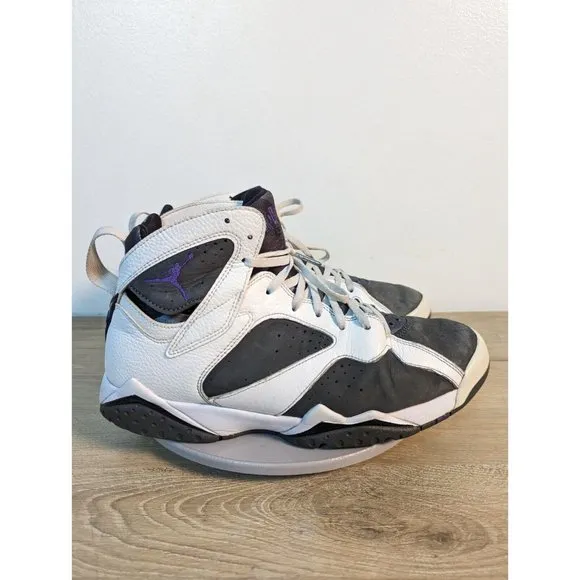 Nike Air Jordan 7 Retro &quot;Flint 2021&quot; Men's Size 11 White/Grey/Purple CU9307-100