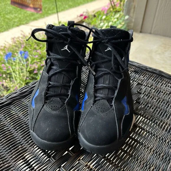 Nike Air Jordan True Flight Shoes Mens Size 8 Black‎ Blue Game Royal 342964-042