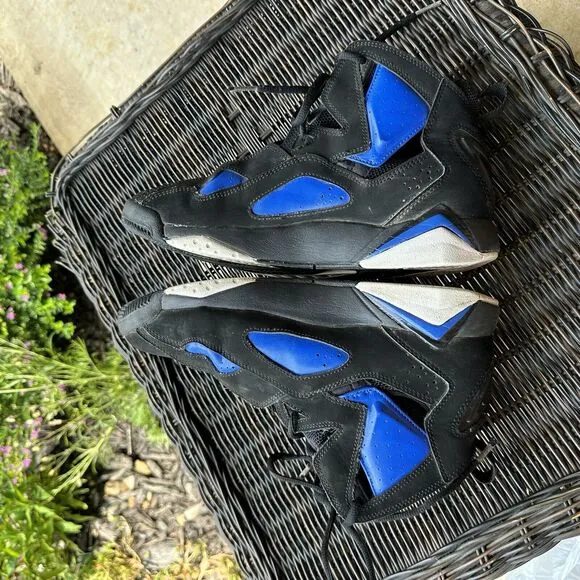 Nike Air Jordan True Flight Shoes Mens Size 8 Black‎ Blue Game Royal 342964-042