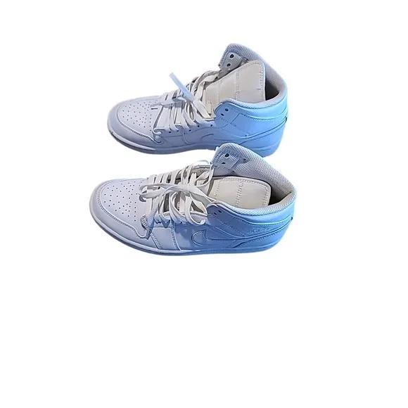 Nike Air Jrdan 1 Mid White Men's Shoes White 8