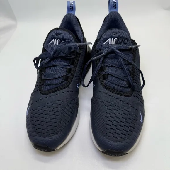 Nike Air Max 270 Navy blue Youth size 6Y running shoes sports Nike sneakers shoe
