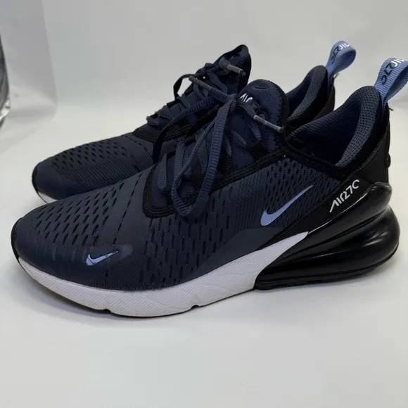 Nike Air Max 270 Navy blue Youth size 6Y running shoes sports Nike sneakers shoe