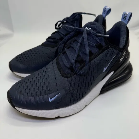 Nike Air Max 270 Navy blue Youth size 6Y running shoes sports Nike sneakers shoe