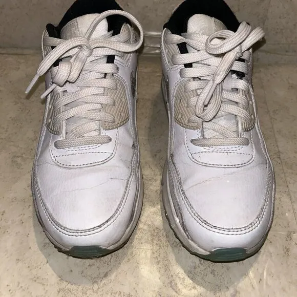 Nike Air Max 90 SE 2 GS White Glacier Ice Kids Youth Low Top Casual Shoes 5.5