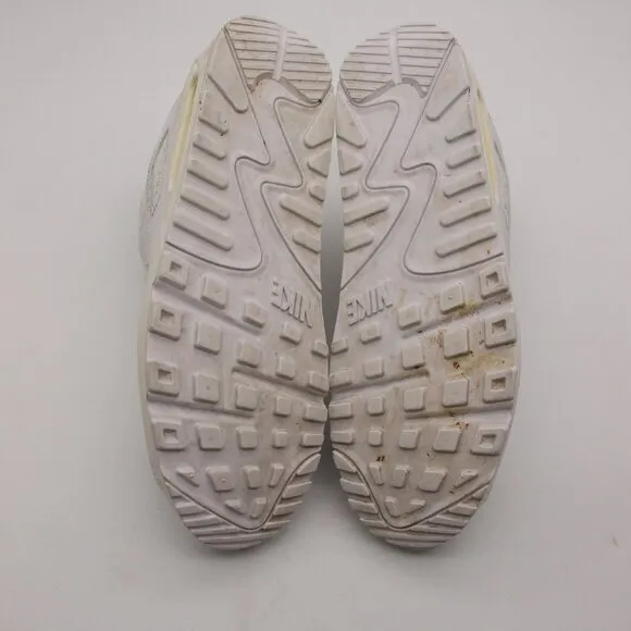 Nike Air Max 90 Triple White Athletic Running Shoes Men's Size 13 CN8490-100