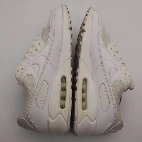 Nike Air Max 90 Triple White Athletic Running Shoes Men's Size 13 CN8490-100