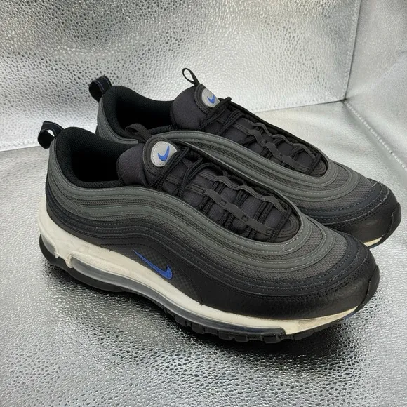 Nike Air Max 97 Black Racer Blue Men's DM9105-001 Running Shoes Size 8