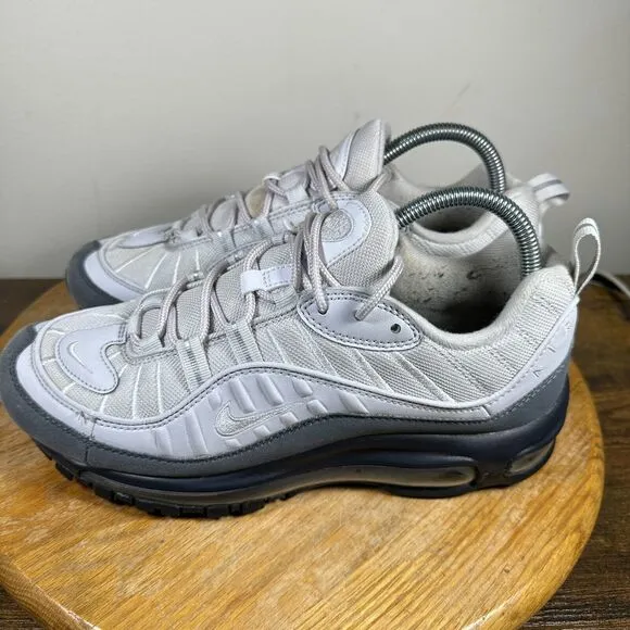Nike Air Max 98 Vast Grey‎ Running Mens Size 8 Sneakers Shoes 640744-111